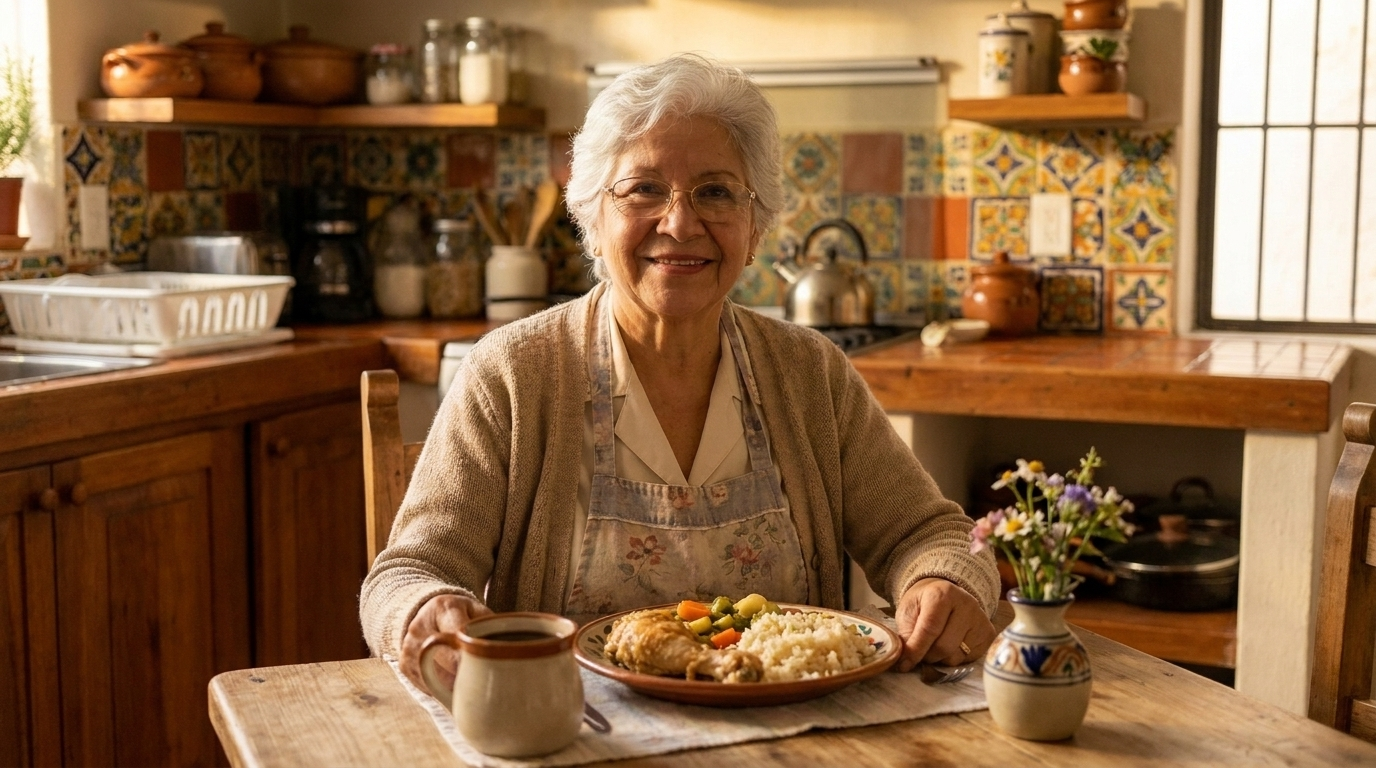 La Abuela Carmen en su cocina